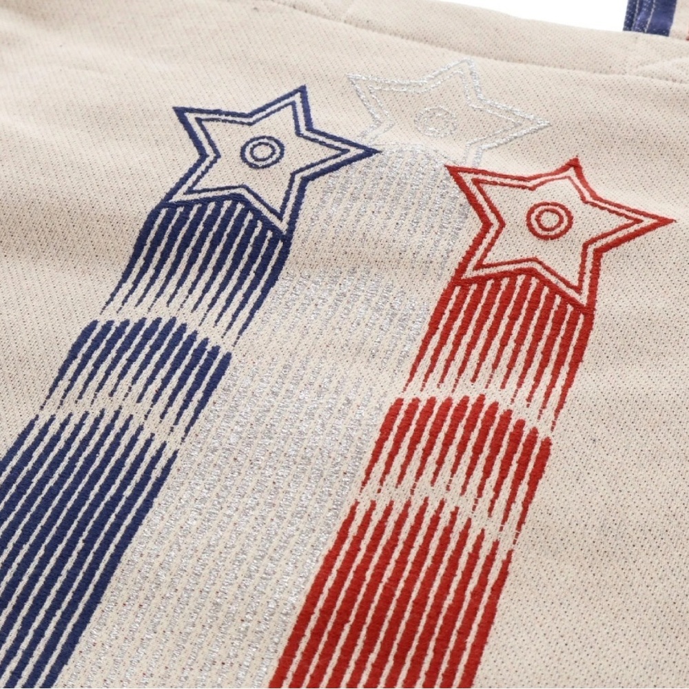 Dior Cream, Blue and Red Canvas Tote Bag, Exclusive Edition, Made in Italy - Picture 7 of 8